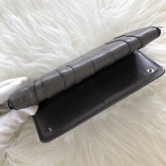 ⭐️SOLD⭐️Prada Double Hook Closure Wallet in Purple - Picture 7 of 8